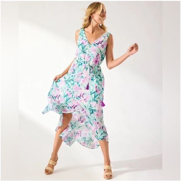 tommy bahama bonita springs sl maxi dress, size S/P - Picture 3 of 15